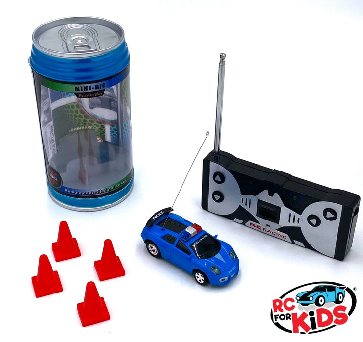 Micro RC Car |Blue Car Police Can | Remote Control Mini Race Car