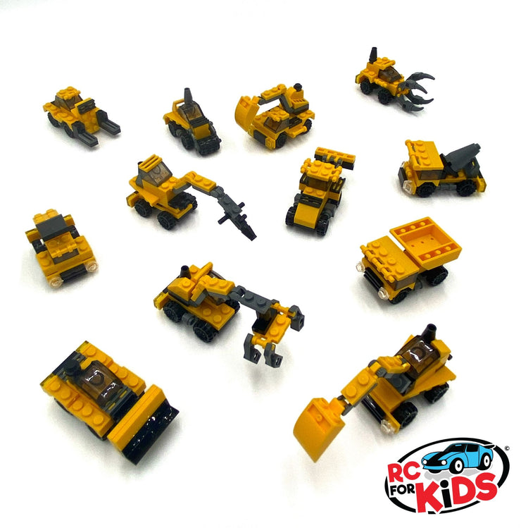 City Construction Building Brick Block Large Excavator set 2 in 1