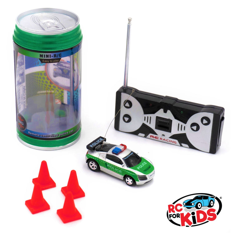 Micro RC Car | Green Police | Remote Control Mini Race Car Children toy that comes in the Rc For Kids Toy Box